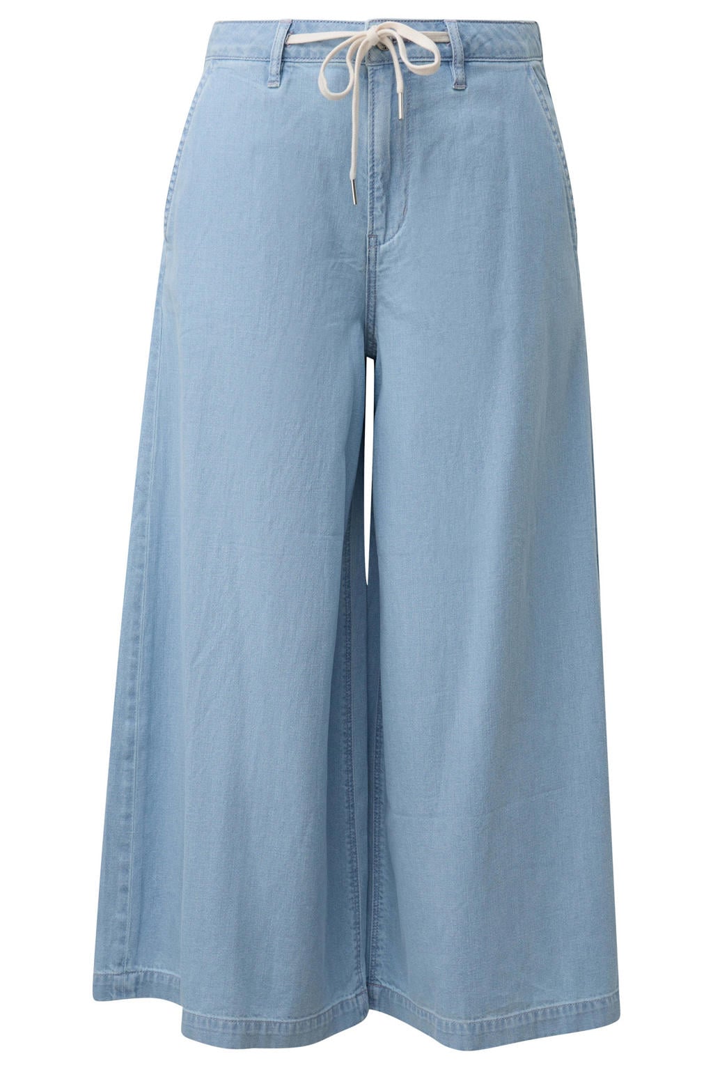 s.Oliver high waist cropped wide leg jeans - lichtblauw