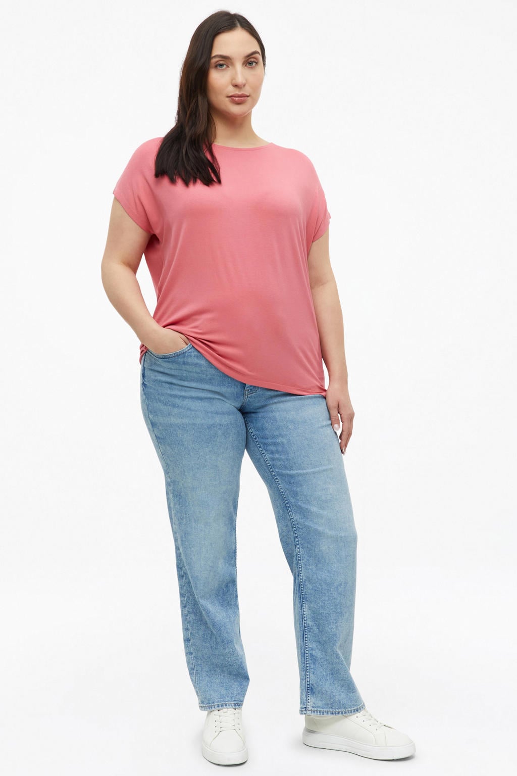 s.Oliver Curve top Plus Size - roze