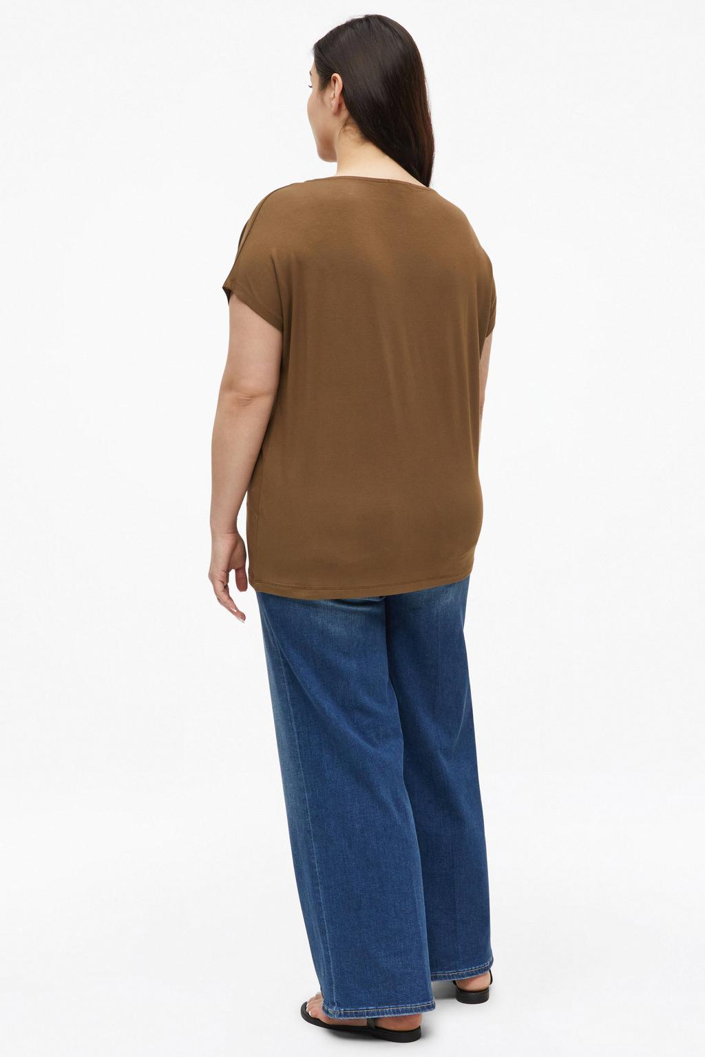 s.Oliver Curve top Plus Size - bruin