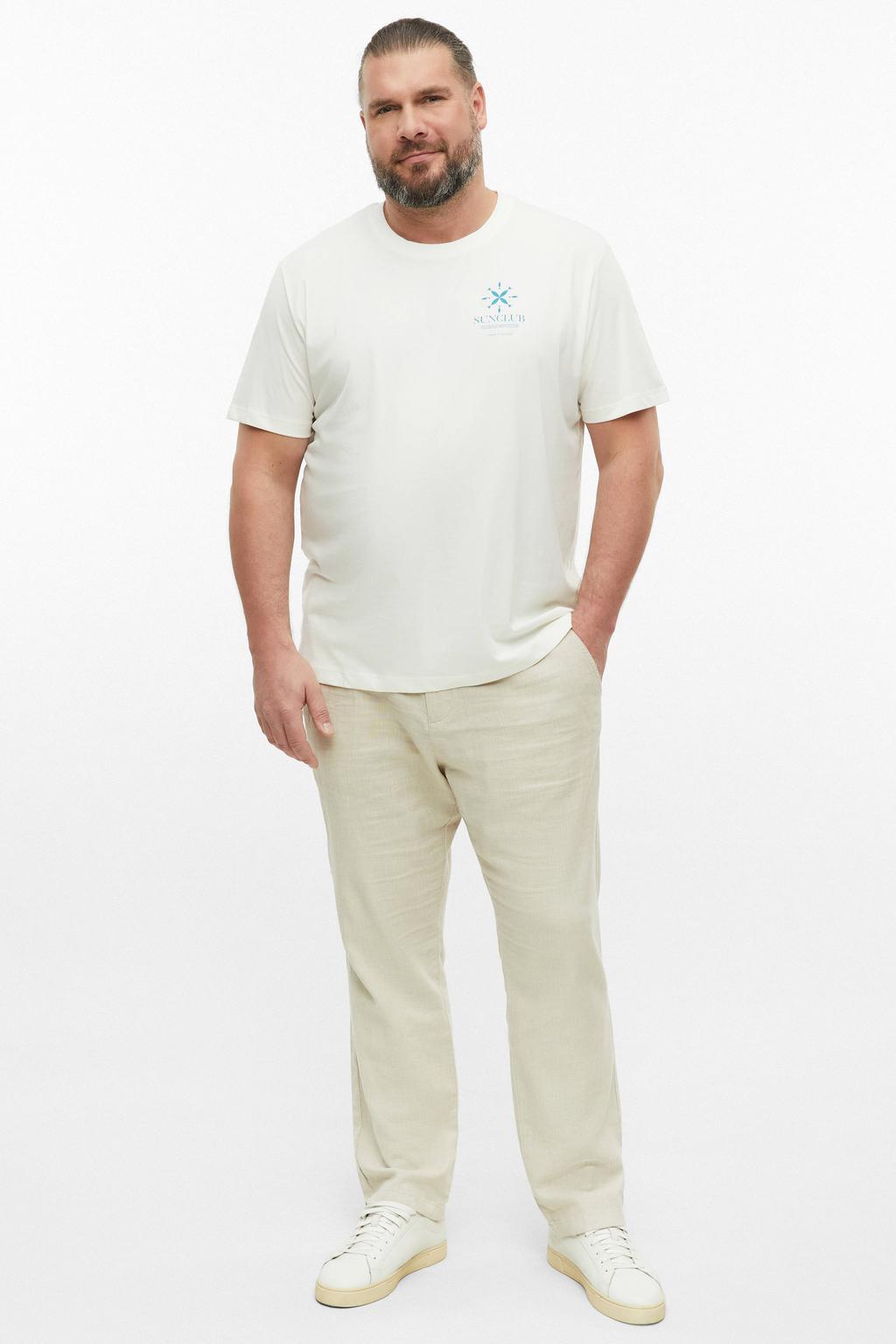s.Oliver Big Size regular fit T-shirt met print - wit
