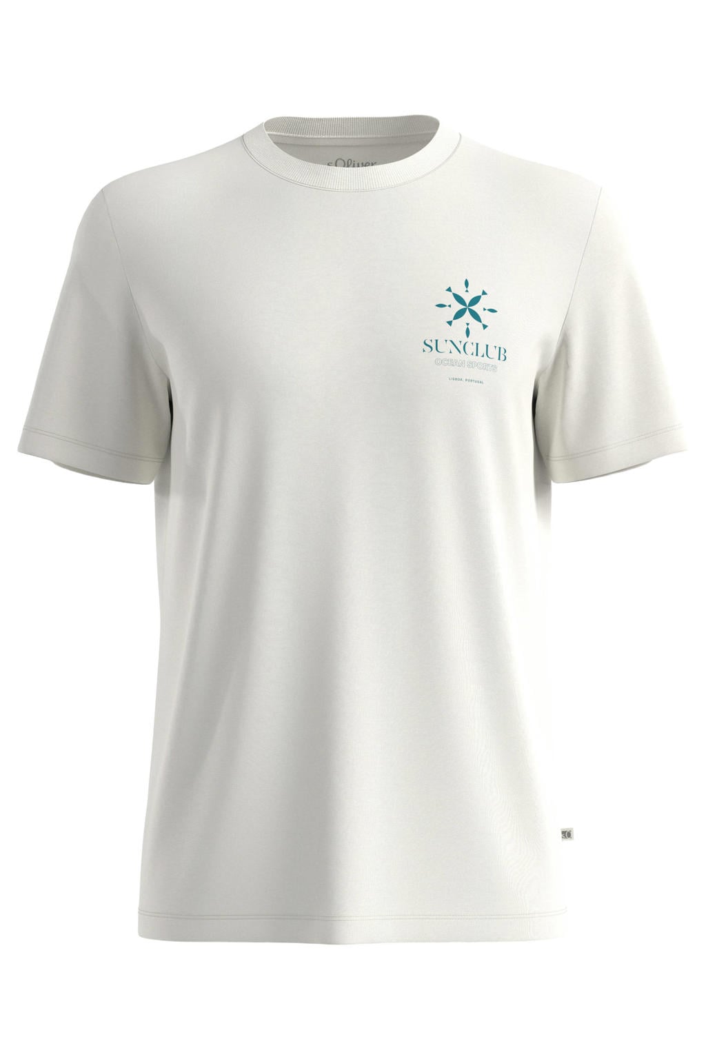 s.Oliver Big Size regular fit T-shirt met print - wit