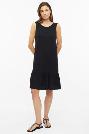 modal relaxed fit mini jurk - zwart