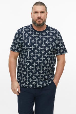 regular fit T-shirt met print - blauw