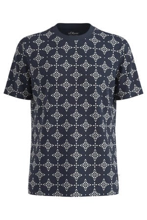 regular fit T-shirt met print - blauw