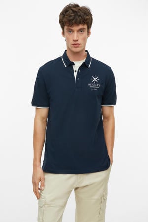 regular fit polo - blauwzwart