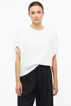 relaxed fit top met vleermuismouwen - wit