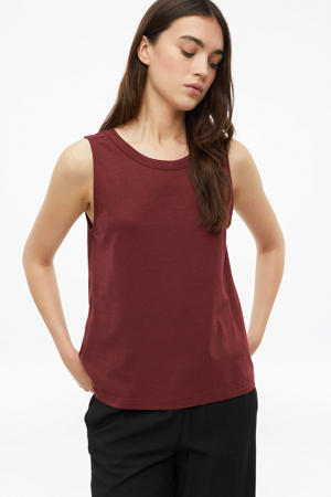 relaxed fit top - donkerrood
