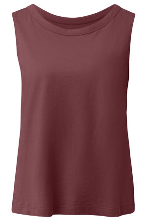 relaxed fit top - donkerrood