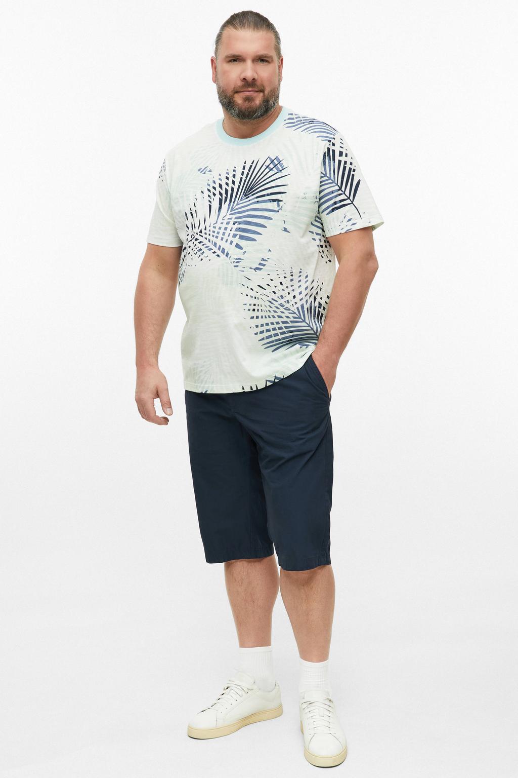 s.Oliver Big Size regular fit T-shirt met print - turquoise