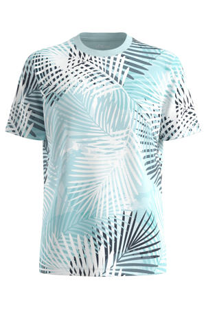 regular fit T-shirt met print - turquoise