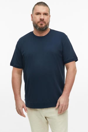 regular fit T-shirt - blauwzwart