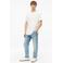 s.Oliver regular fit jacquard T-shirt met ronde hals - wit