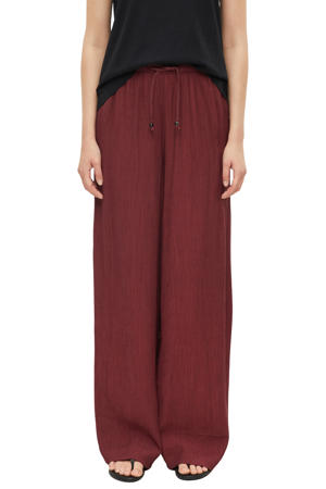 wide leg broek - donkerrood