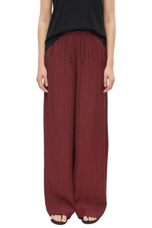 wide leg broek - donkerrood
