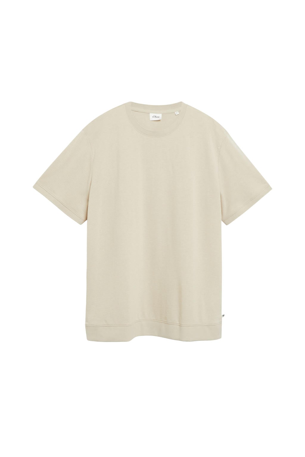 s.Oliver Big Size regular fit T-shirt - beige
