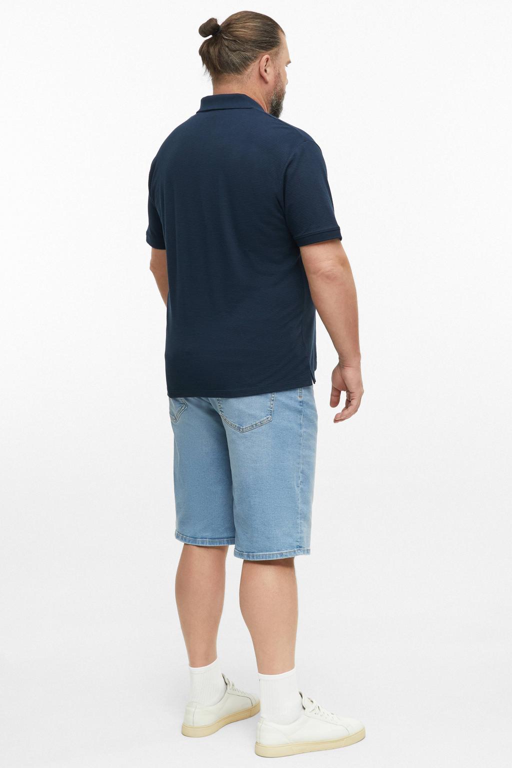 s.Oliver Big Size regular fit polo - blauwzwart