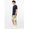 s.Oliver regular fit T-shirt met print - blauwzwart