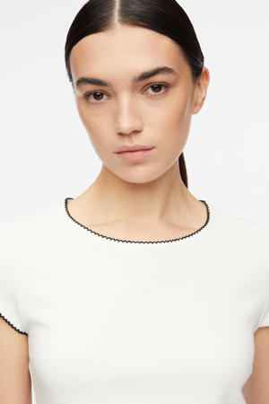 slim fit top - wit