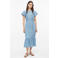 s.Oliver relaxed fit midi jurk met ceintuur - lichtblauw denim
