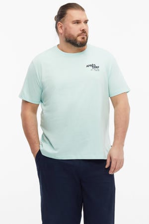 relaxed fit T-shirt met backprint - lichtblauw