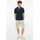 s.Oliver regular fit polo met textuur - donkerblauw