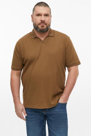 regular fit polo - bruin