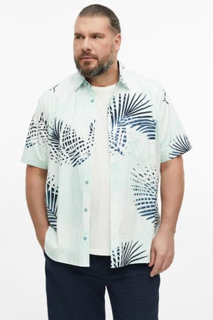 regular fit overhemd met print - turquoise