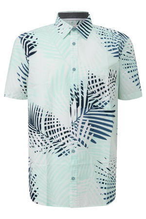 regular fit overhemd met print - turquoise