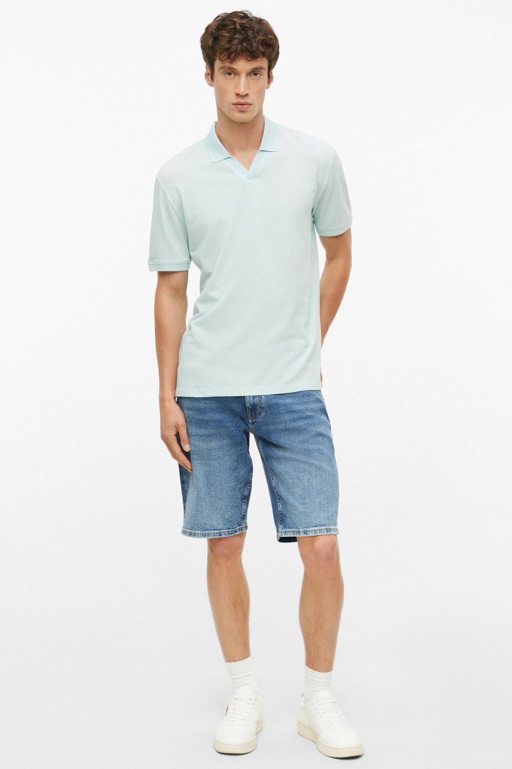 s.Oliver regular fit polo - lichtblauw