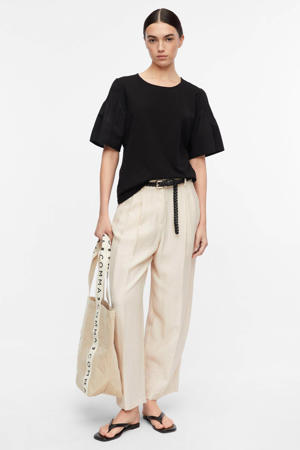 relaxed fit top - zwart
