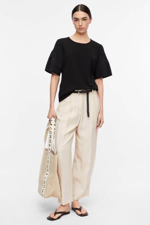 relaxed fit top - zwart