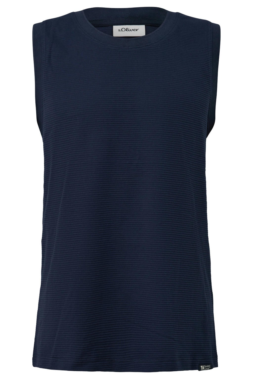 s.Oliver Big Size regular fit tanktop - donkerblauw