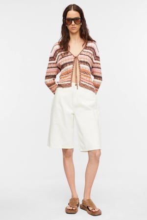 straight leg bermudashort - wit