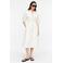 comma relaxed fit blousejurk met ceintuur - wit