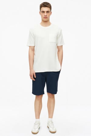 straight leg bermuda short - donkerblauw