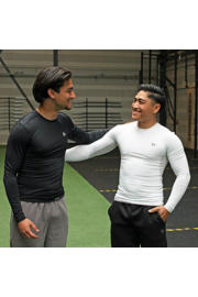 thumbnail: Donnay sportshirt met lange mouwen - zwart