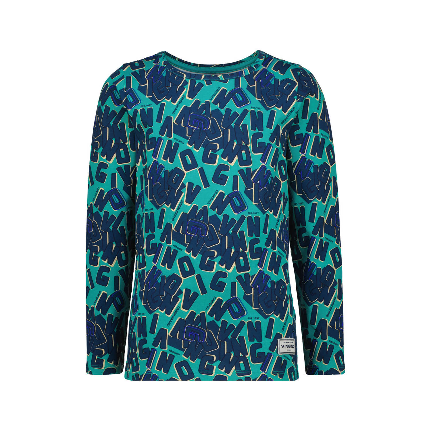 Vingino pyjama met print donkerblauw blauw