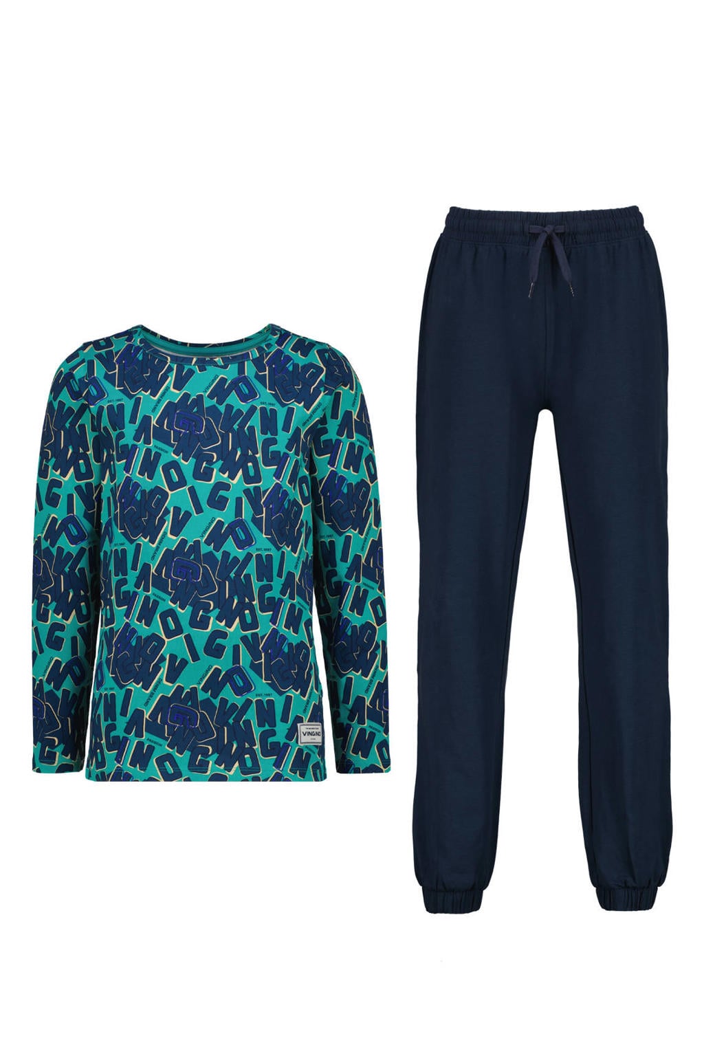 Vingino pyjama met print - donkerblauw/blauw