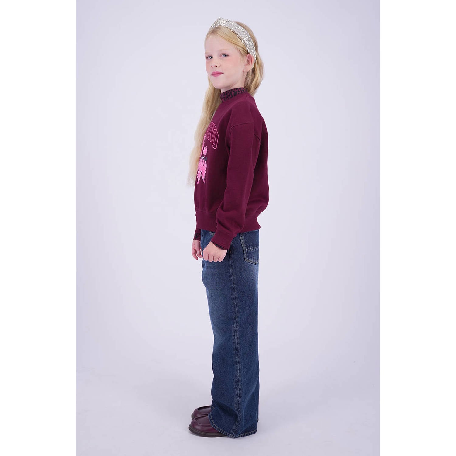 Vingino sweater met logo donkerrood