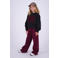 Vingino wide leg casual broek - donkerrood