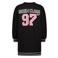 Vingino midi sweatjurk met backprint - zwart