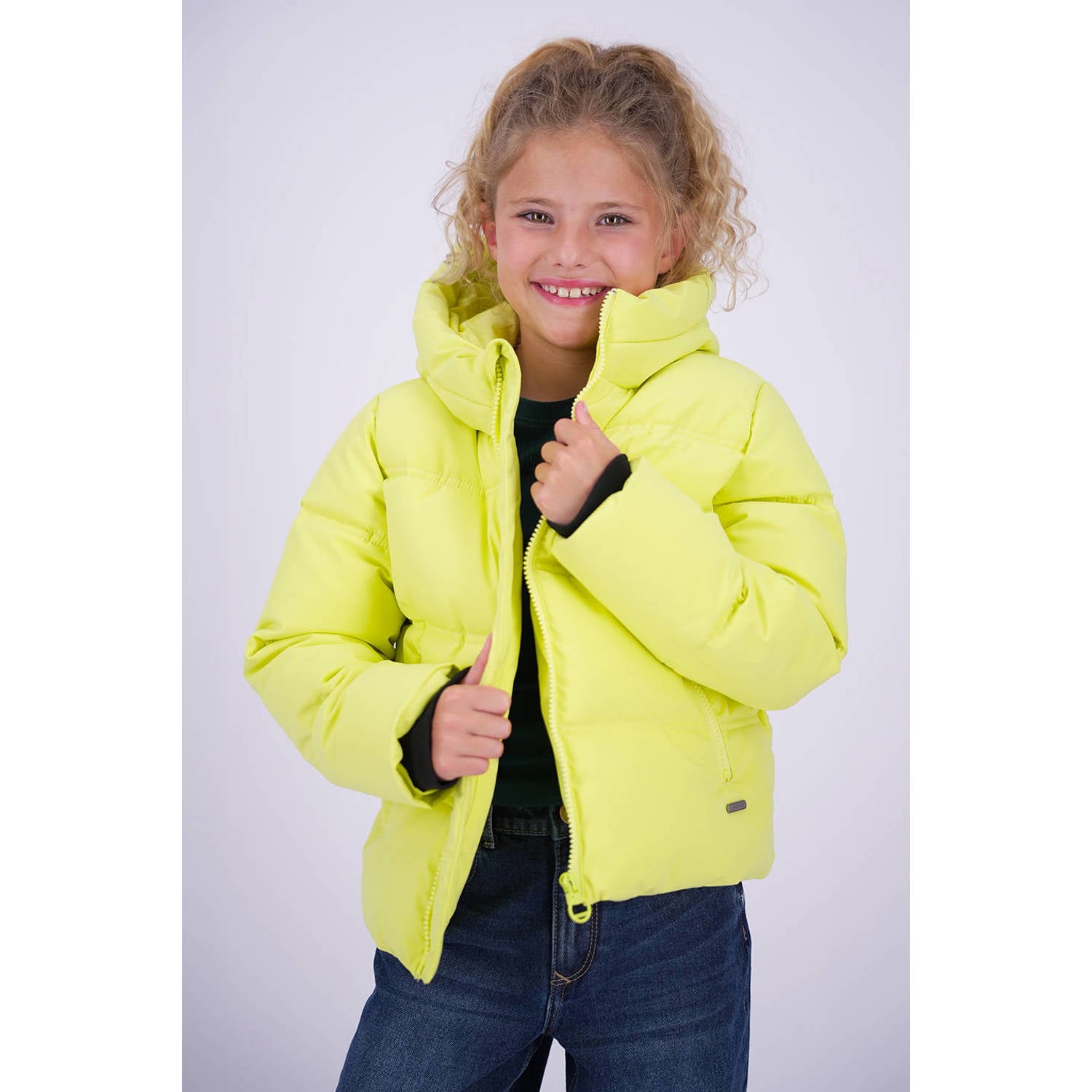 Vingino pufferjas licht limegroen