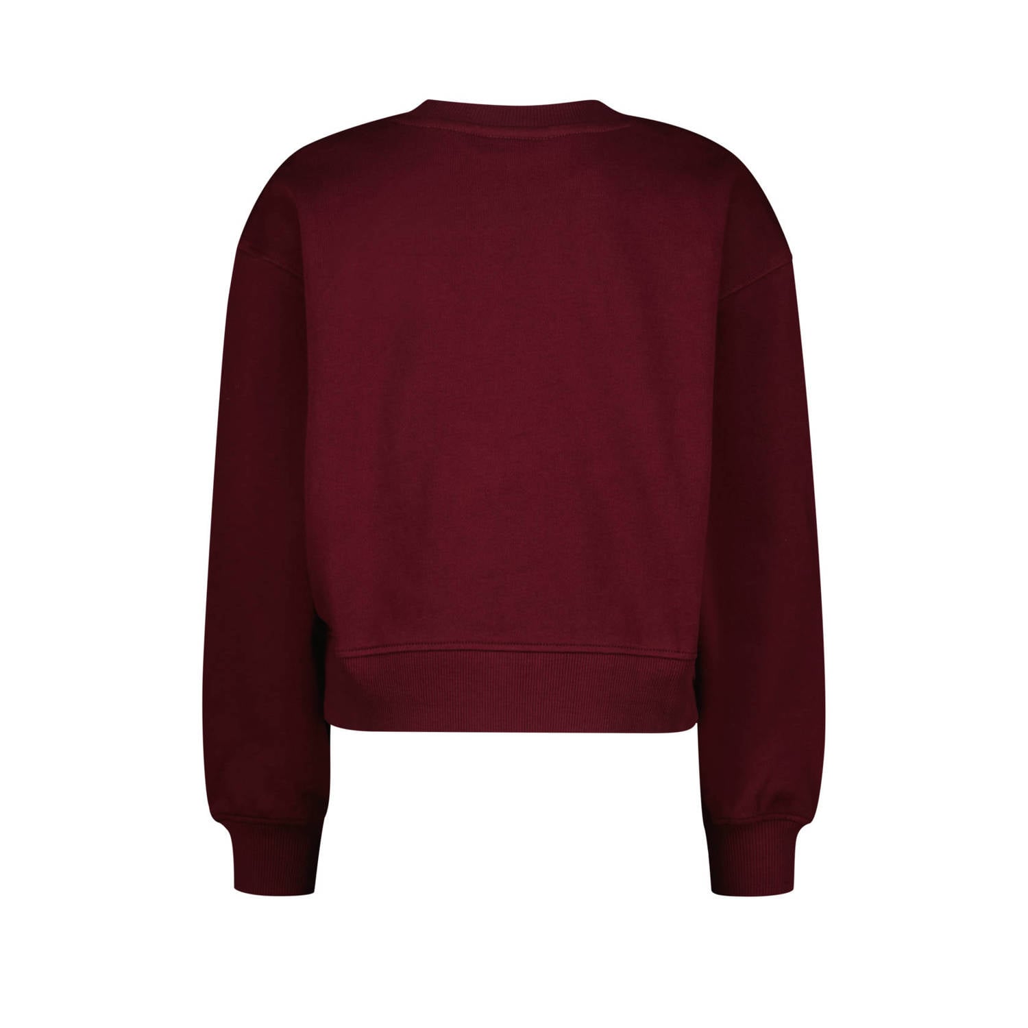 Vingino sweater met tekst donkerrood