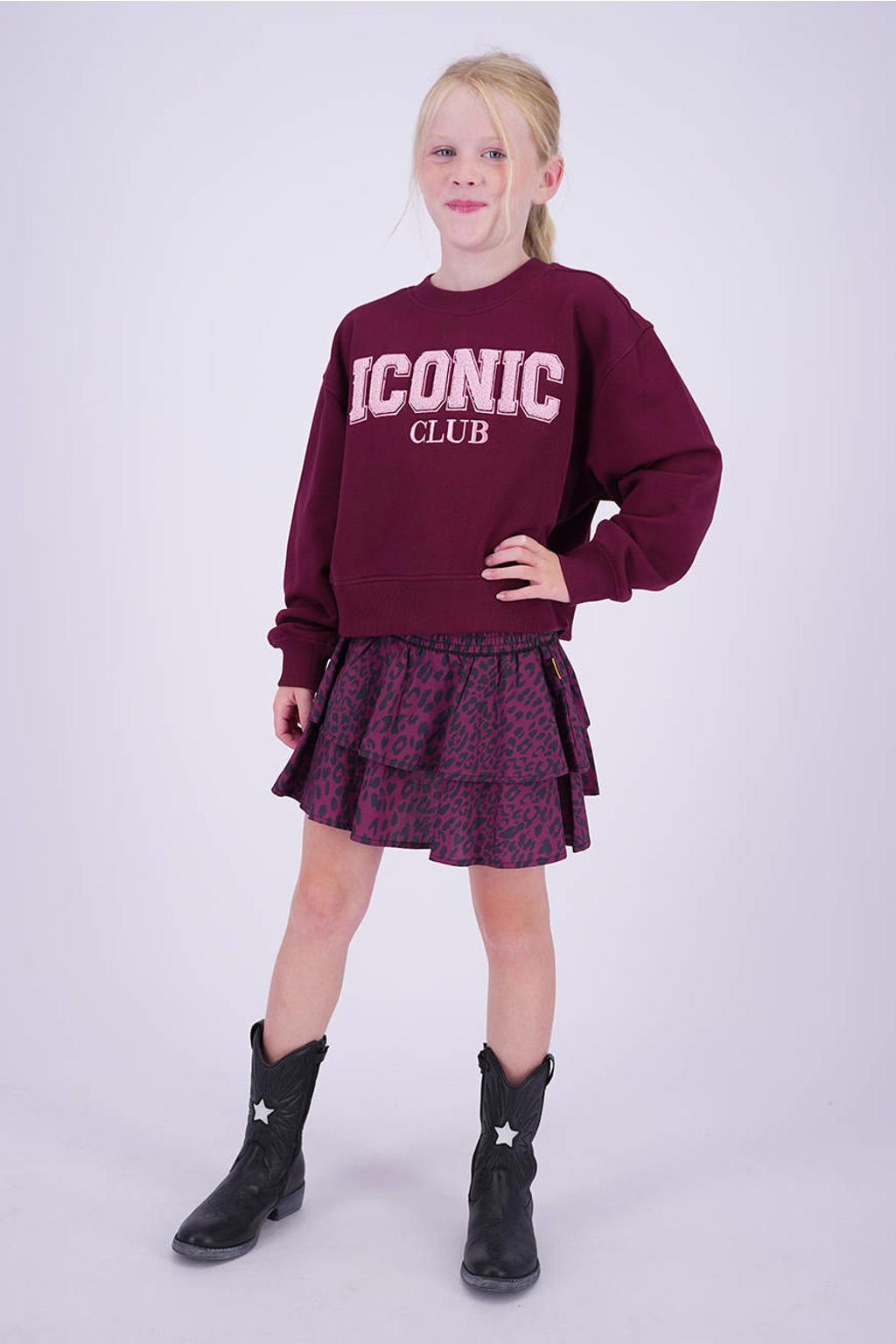 Vingino sweater met tekst - donkerrood