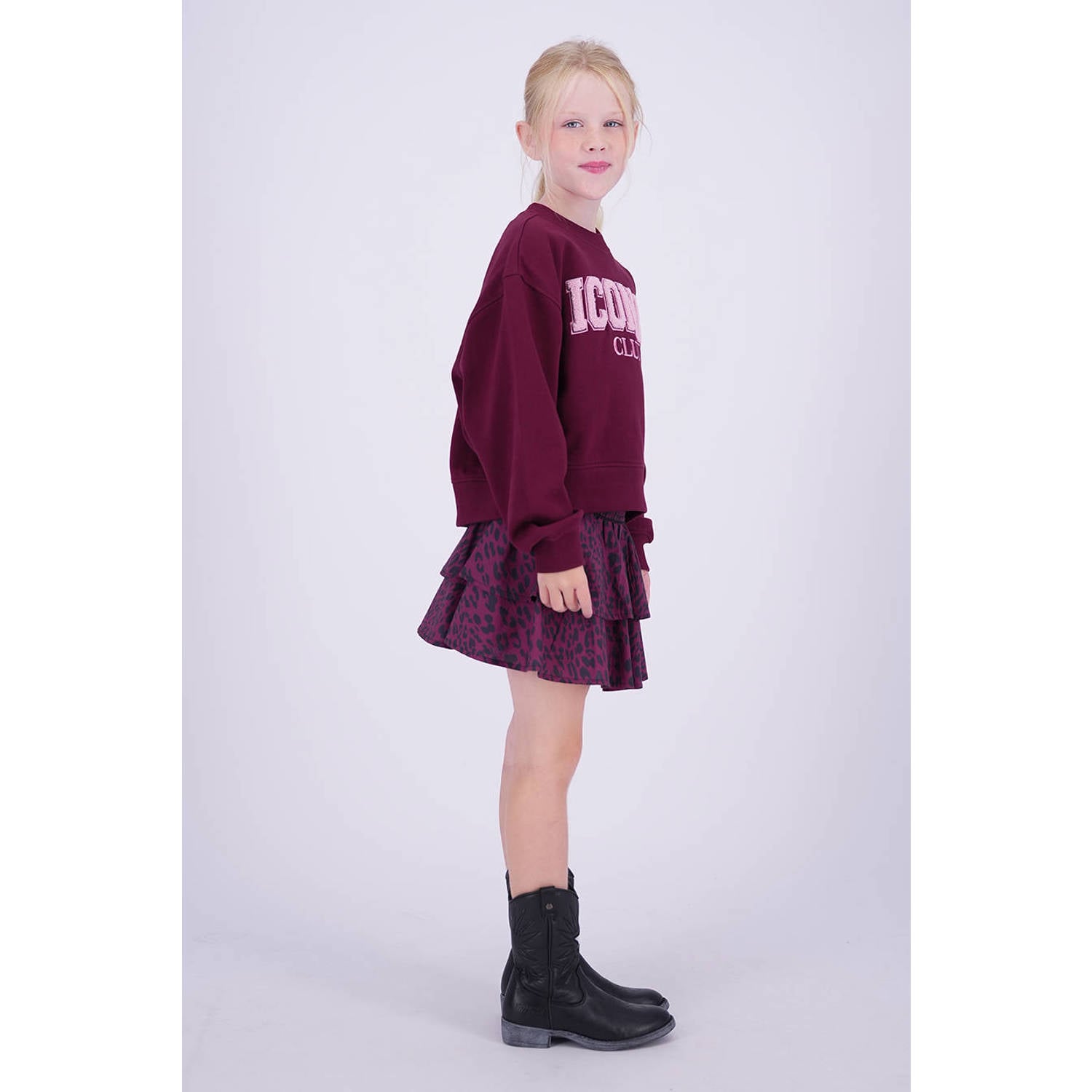 Vingino sweater met tekst donkerrood