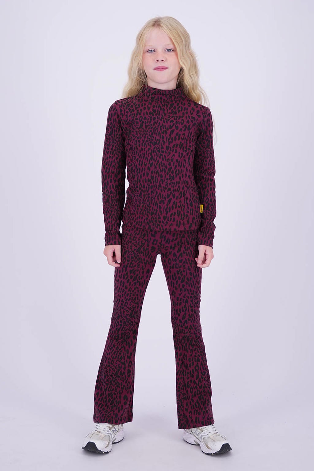 Vingino longsleeve met panterprint - donkerrood