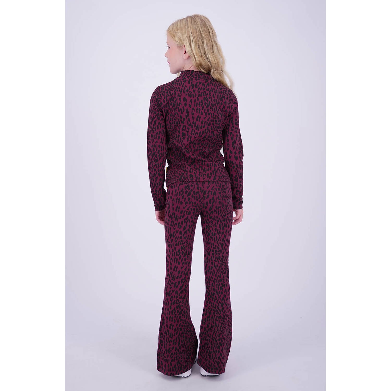 Vingino longsleeve met panterprint donkerrood