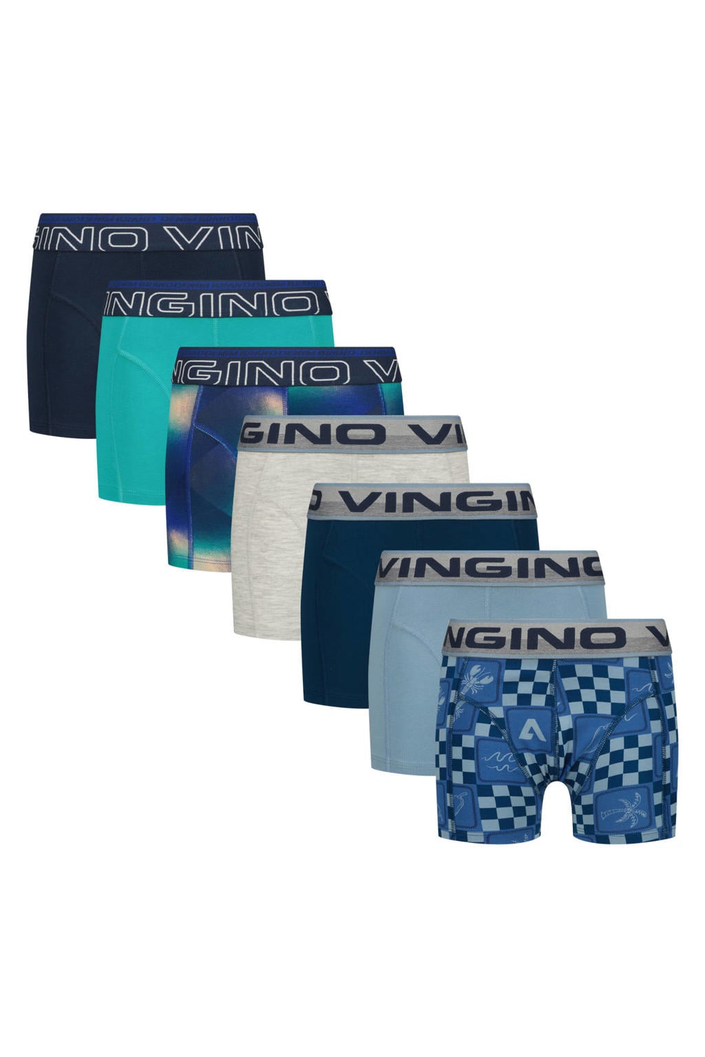 Vingino boxershorts met print (set van 7)