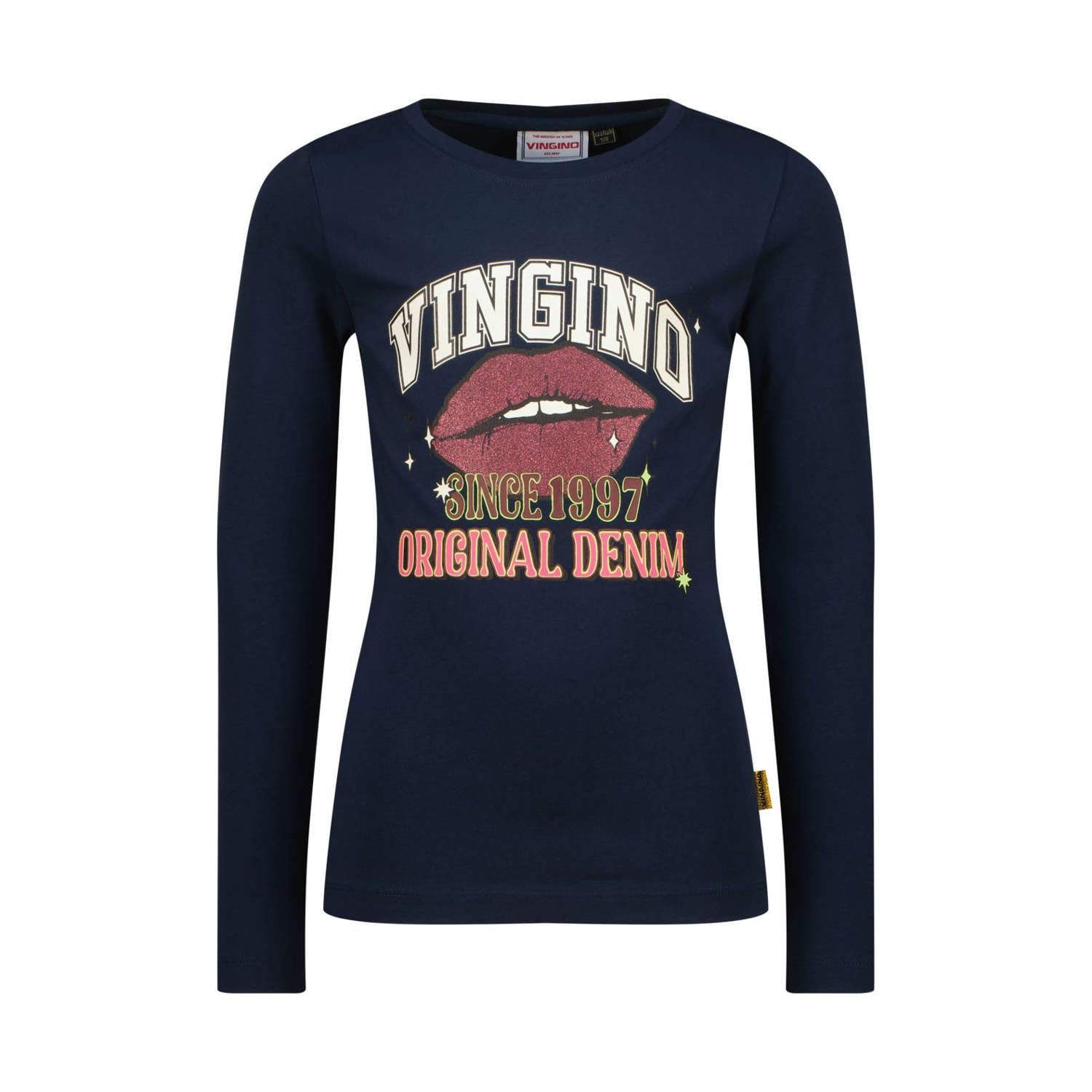 Vingino longsleeve met print donkerblauw