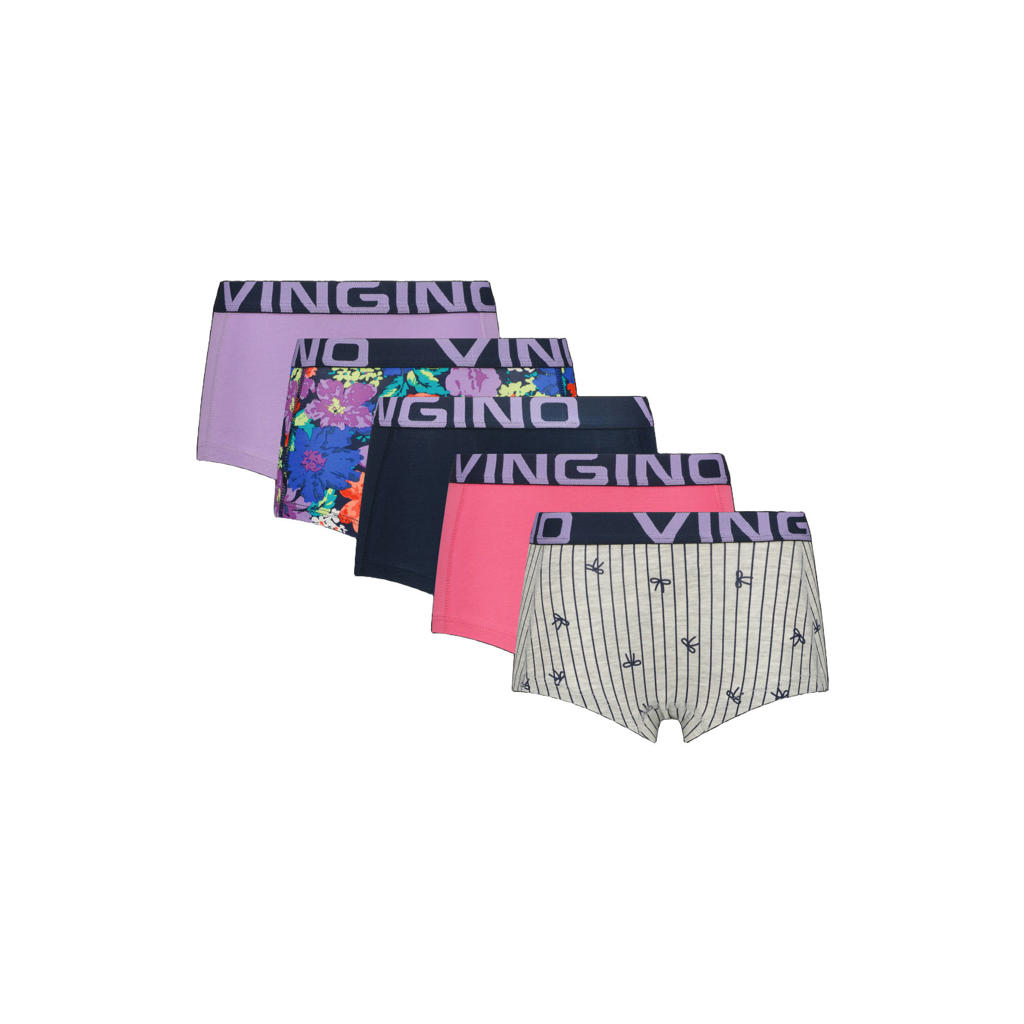 Vingino hipsters met print - donkerblauw/multicolor (set van 5)